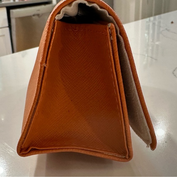 Tory Burch Orange Leather glasses case - Picture 5 of 10